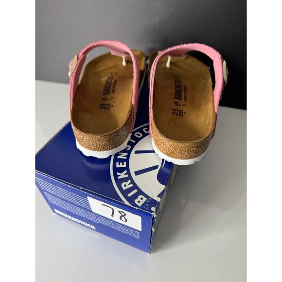 NEW Birkenstock Gizeh Thong Sandals Shiny Snake Rose Size US 4 EU 35 - Picture 5 of 7